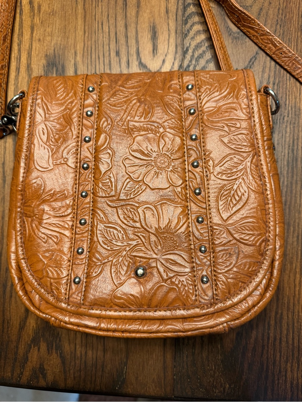 Gun Tote’n Mamas Tooled Leather Concealed Carry CCW Purse Handbag